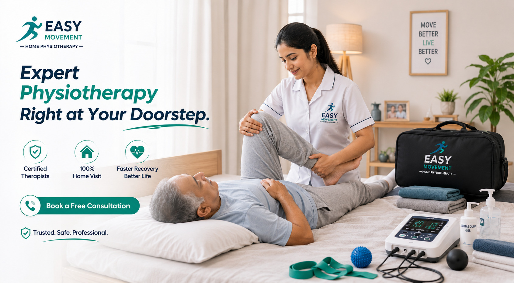 Easy Movement home physiotherapy session
